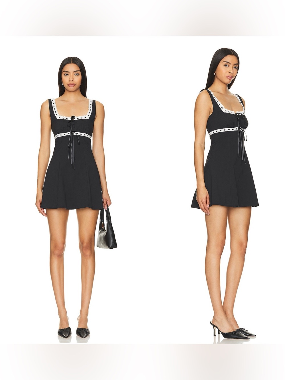 NEW MAJORELLE Carolyn mini dress in black and white